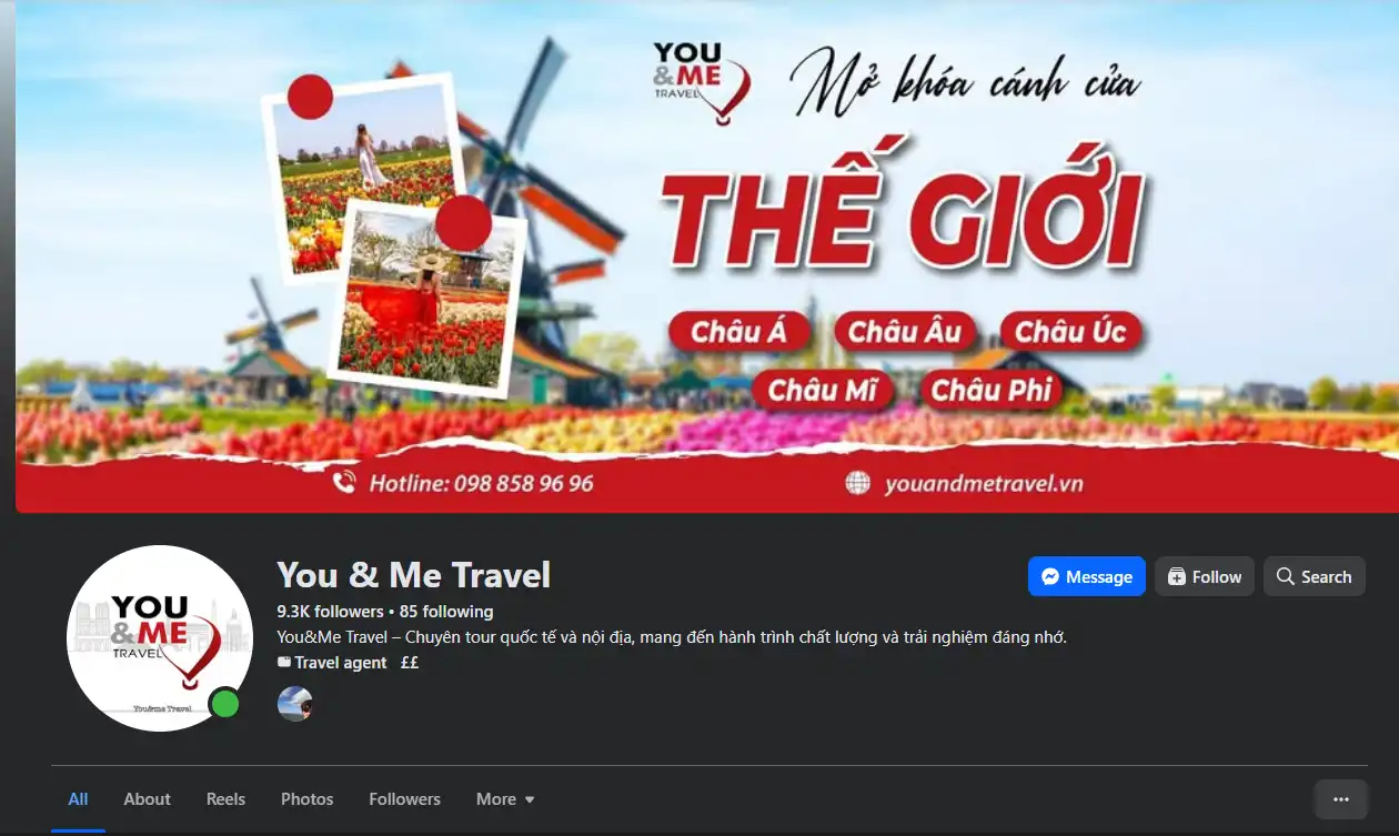 Fanpage Facebook: You&Me Travel Fanpage Facebook: You&Me Travel